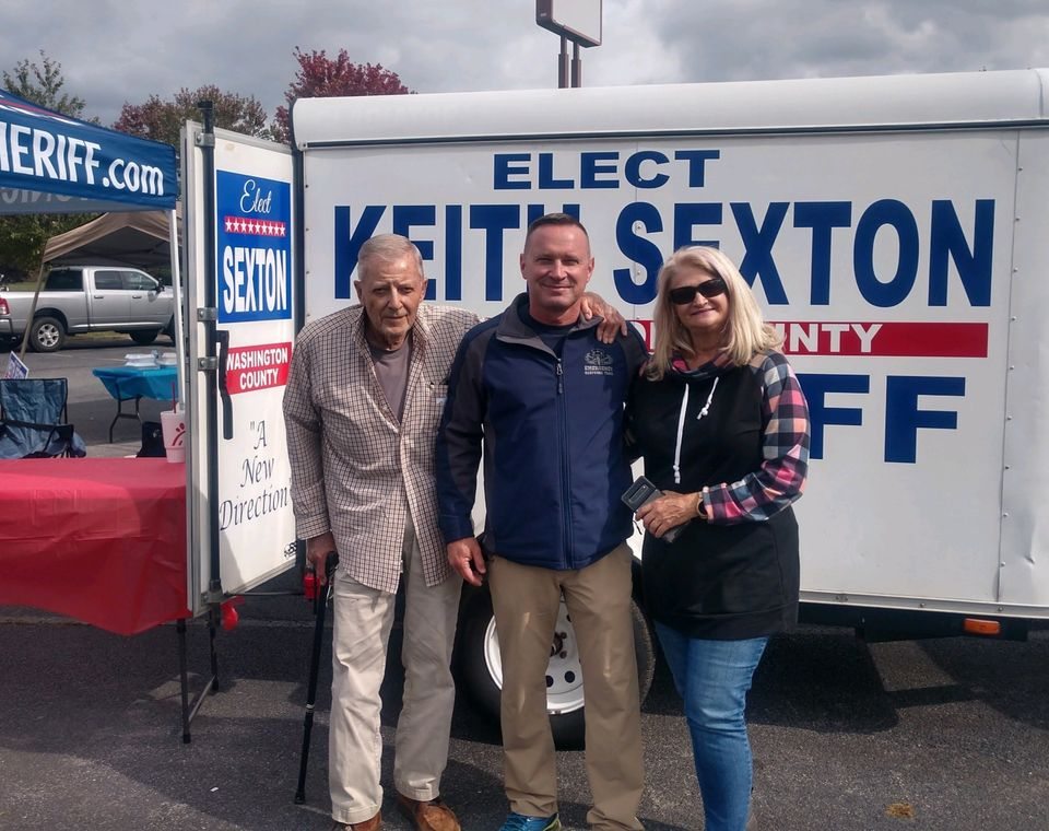 We are truly honored to be standing with the next Sheriff of Washington Co. TN.